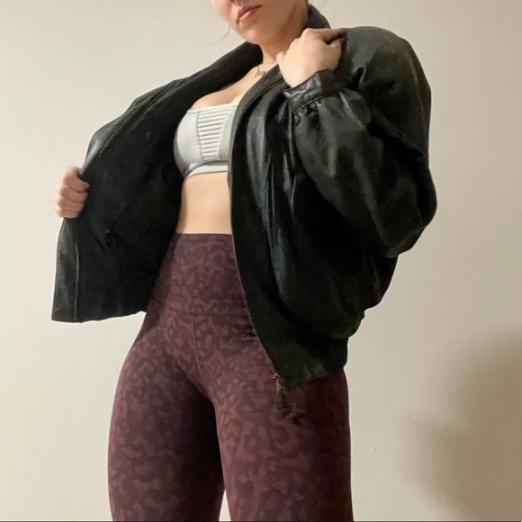 Vintage Jackets & Blazers - Vintage Sea Dream Leather Aviator Bomber Jacket
